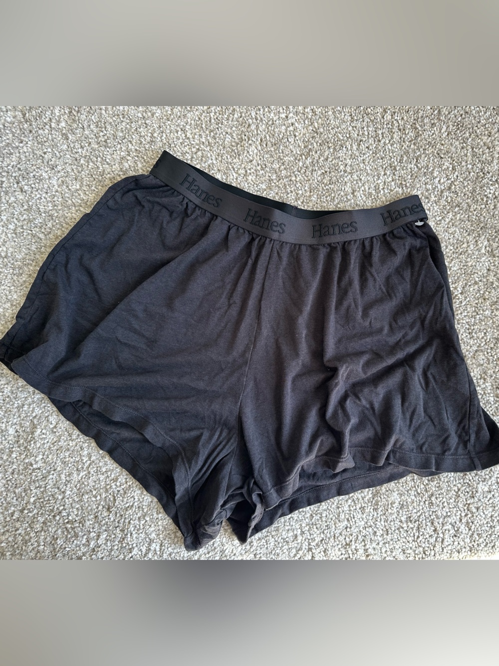Women’s Hanes Black Bamboo Lounge Shorts